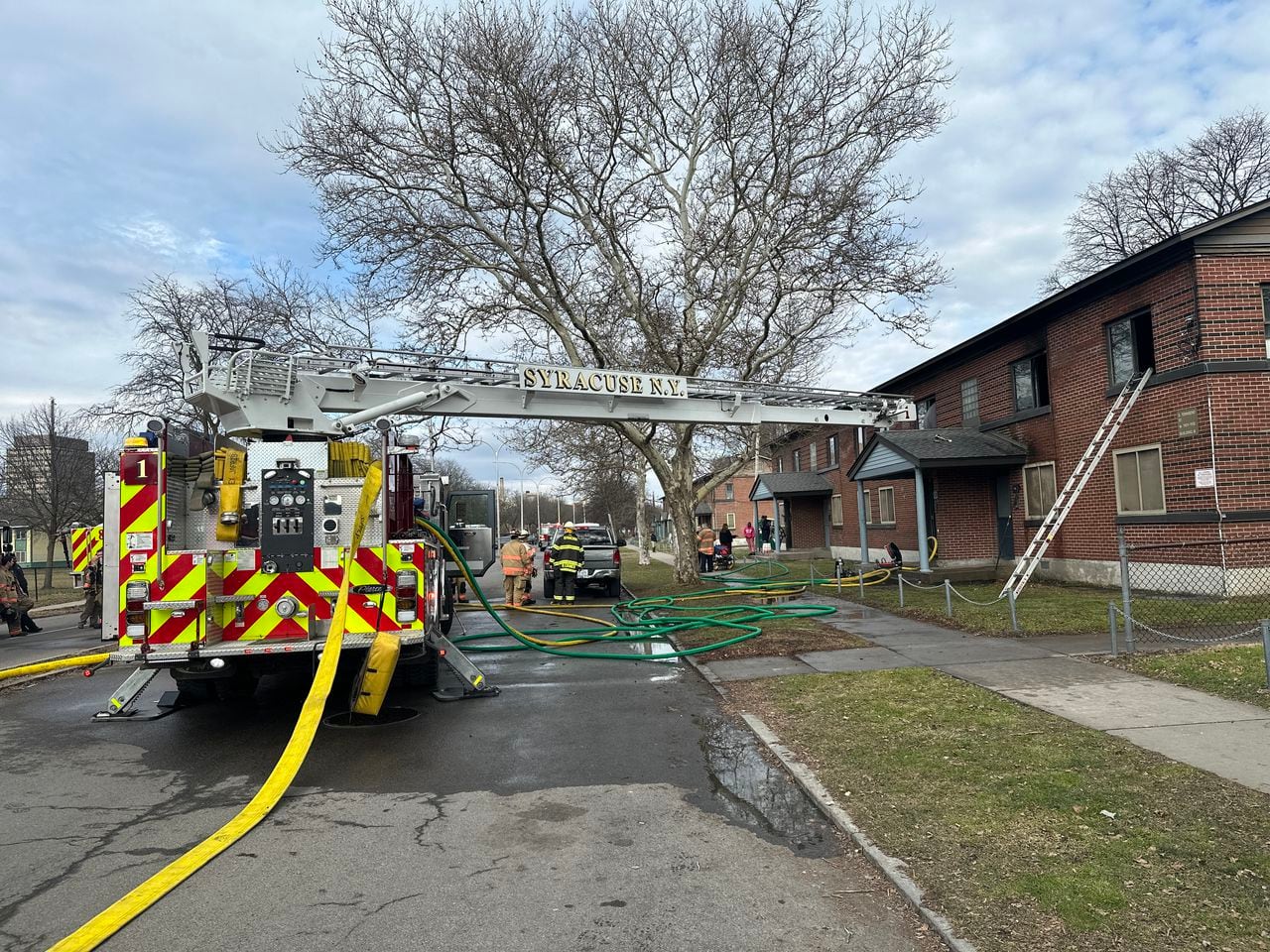 Syracuse Fire Department respond to a fire at 1113 South Townsend St. on Feb. 9, 2024.
