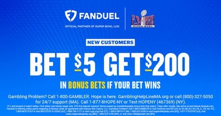 $200 FanDuel promo code includes Gronk Field Goal Challenge and SF vs. KC no-sweat SGP: Today’s Super Bowl odds and predictions